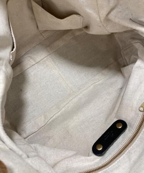 Ense（アンサ）ense (アンサ) レザートートバッグ ベージュの古着・服飾アイテム