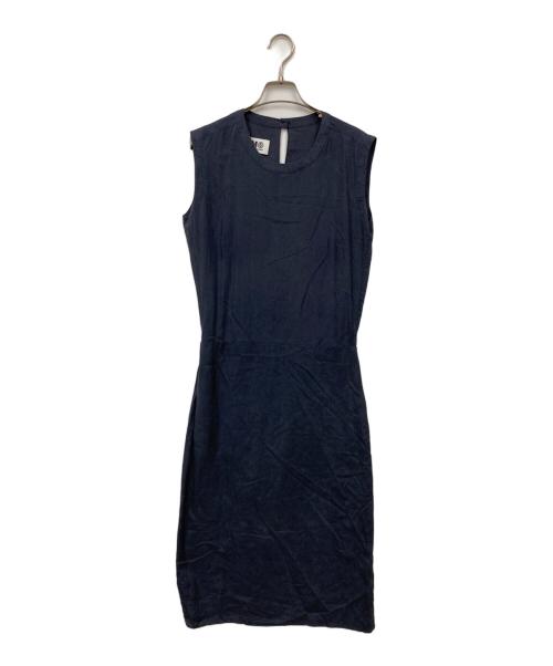 MM6 Maison Margiela（エムエムシックスメゾンマルジェラ）MM6 Maison Margiela (エムエムシックスメゾンマルジェラ) ノースリーブワンピース ネイビー サイズ:40の古着・服飾アイテム