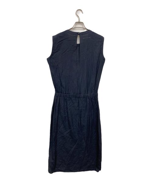 MM6 Maison Margiela（エムエムシックスメゾンマルジェラ）MM6 Maison Margiela (エムエムシックスメゾンマルジェラ) ノースリーブワンピース ネイビー サイズ:40の古着・服飾アイテム