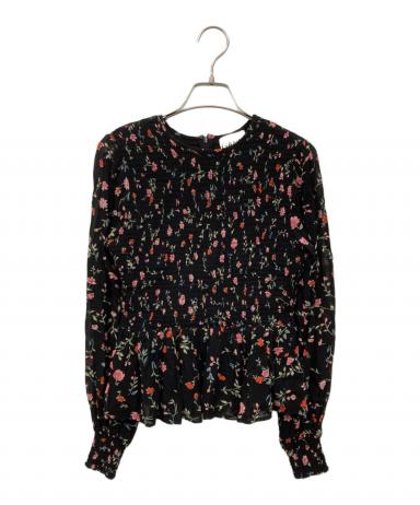 中古・古着通販】Ganni (ガニー) 花柄ブラウス ブラック サイズ:34