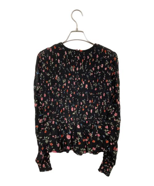 GANNI（ガニー）Ganni (ガニー) 花柄ブラウス ブラック サイズ:34の古着・服飾アイテム
