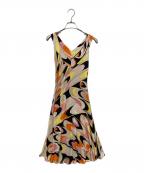 Emilio Pucciエミリオ プッチ）の古着「ノースリーブワンピース」｜ベージュ