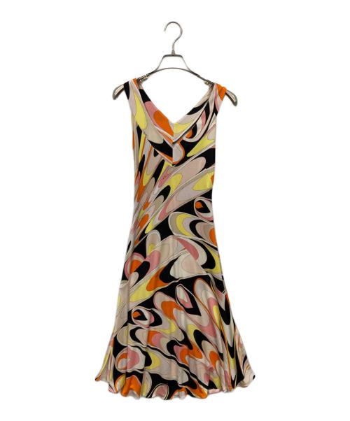 Emilio Pucci（エミリオ プッチ）Emilio Pucci (エミリオ プッチ) ノースリーブワンピース ベージュ サイズ:40の古着・服飾アイテム