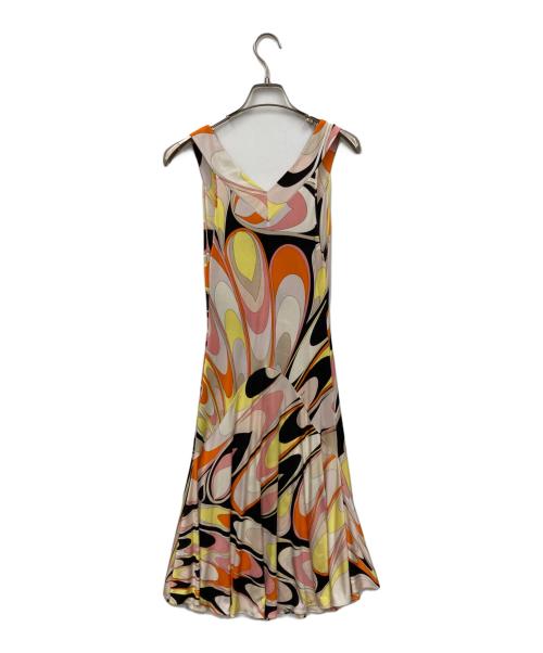 Emilio Pucci（エミリオ プッチ）Emilio Pucci (エミリオ プッチ) ノースリーブワンピース ベージュ サイズ:40の古着・服飾アイテム
