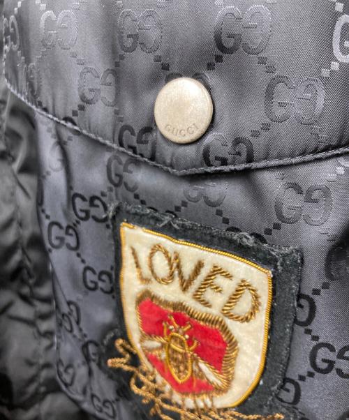 GUCCI（グッチ）GUCCI (グッチ) GGジャガードダウンジャケット ブラック サイズ:44の古着・服飾アイテム