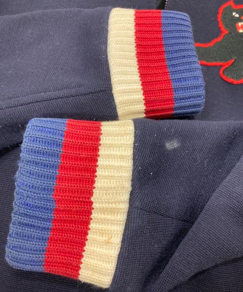 GUCCI（グッチ）GUCCI (グッチ) パンサーアップリケボンバージャケット ネイビー サイズ:46の古着・服飾アイテム