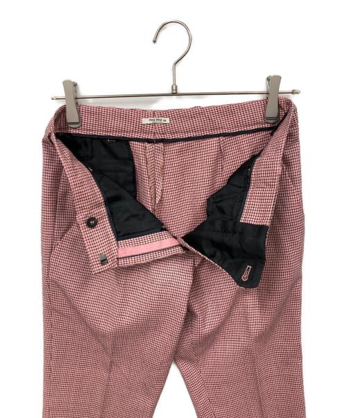 MIU MIU（ミュウミュウ）MIU MIU (ミュウミュウ) スラックス ピンク サイズ:38の古着・服飾アイテム