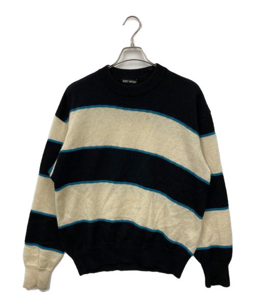 ISSEY MIYAKE（イッセイミヤケ）ISSEY MIYAKE (イッセイミヤケ) ボーダーニット ブラック サイズ:Mの古着・服飾アイテム