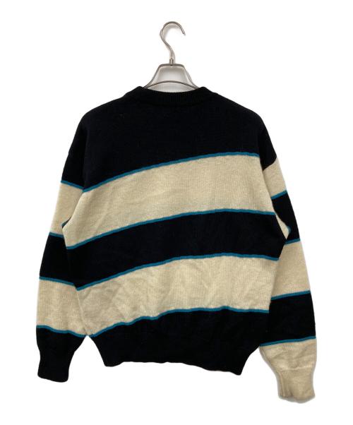 ISSEY MIYAKE（イッセイミヤケ）ISSEY MIYAKE (イッセイミヤケ) ボーダーニット ブラック サイズ:Mの古着・服飾アイテム