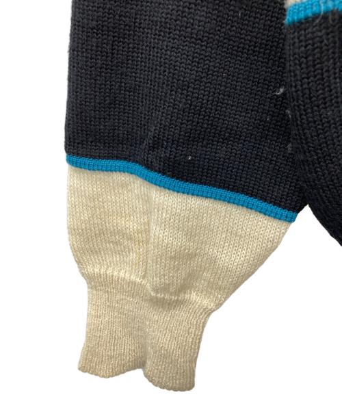 ISSEY MIYAKE（イッセイミヤケ）ISSEY MIYAKE (イッセイミヤケ) ボーダーニット ブラック サイズ:Mの古着・服飾アイテム
