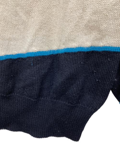 ISSEY MIYAKE（イッセイミヤケ）ISSEY MIYAKE (イッセイミヤケ) ボーダーニット ブラック サイズ:Mの古着・服飾アイテム