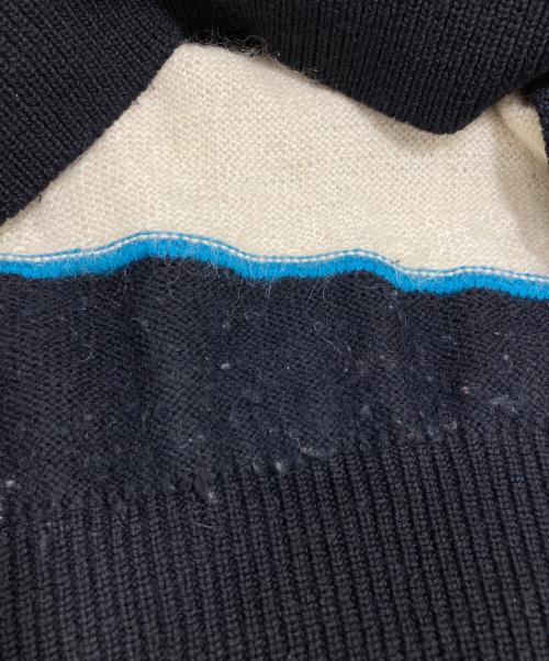 ISSEY MIYAKE（イッセイミヤケ）ISSEY MIYAKE (イッセイミヤケ) ボーダーニット ブラック サイズ:Mの古着・服飾アイテム