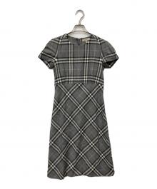 BURBERRY LONDON（バーバリーロンドン）の古着「半袖ワンピース」｜グレー
