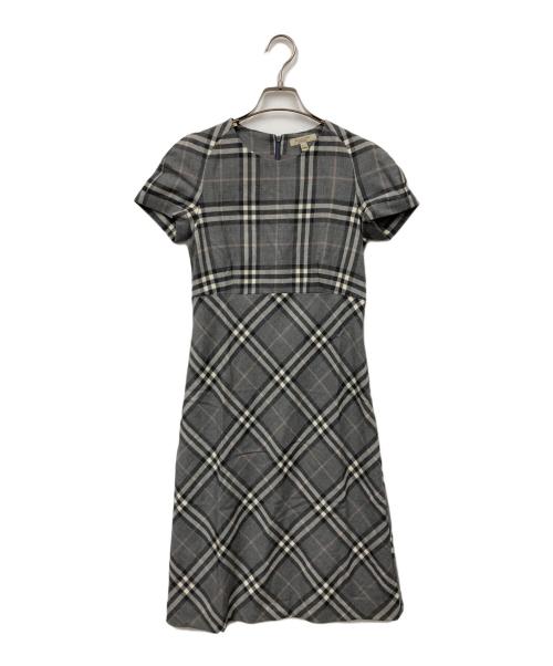 BURBERRY LONDON（バーバリーロンドン）BURBERRY LONDON (バーバリーロンドン) 半袖ワンピース グレー サイズ:36の古着・服飾アイテム