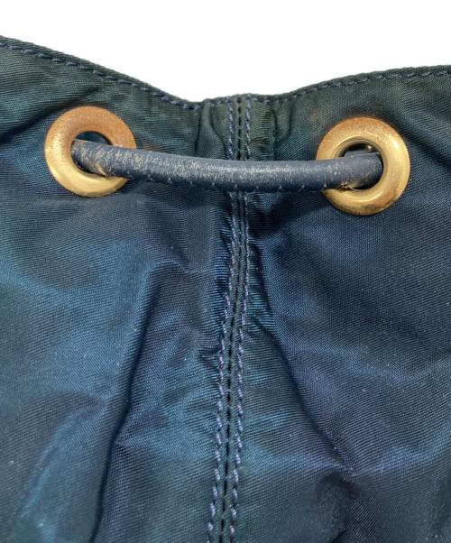 CELINE（セリーヌ）CELINE (セリーヌ) 巾着ショルダーバッグ ネイビーの古着・服飾アイテム