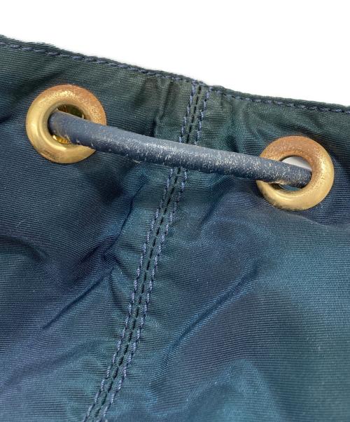 CELINE（セリーヌ）CELINE (セリーヌ) 巾着ショルダーバッグ ネイビーの古着・服飾アイテム