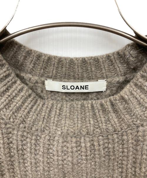 SLOANE（スローン）SLOANE (スローン) ラムウールクルーネックニット ベージュ サイズ:3の古着・服飾アイテム