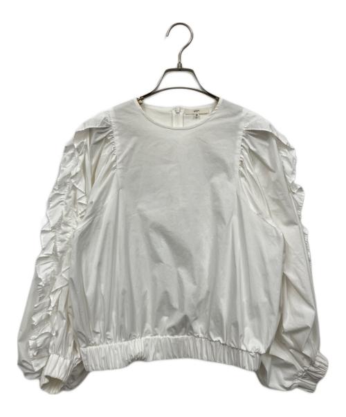 YORI（ヨリ）YORI (ヨリ) コットン フリルスリーブ シャツ ホワイト サイズ:36の古着・服飾アイテム