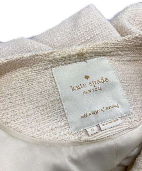 Kate Spade（ケイトスペード）Kate Spade (ケイトスペード) ツイードコート ベージュの古着・服飾アイテム