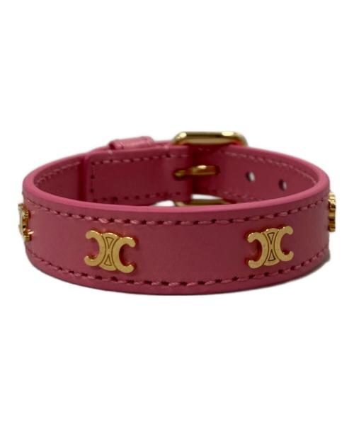CELINE（セリーヌ）CELINE (セリーヌ) Multi Leather Bracelet ピンクの古着・服飾アイテム