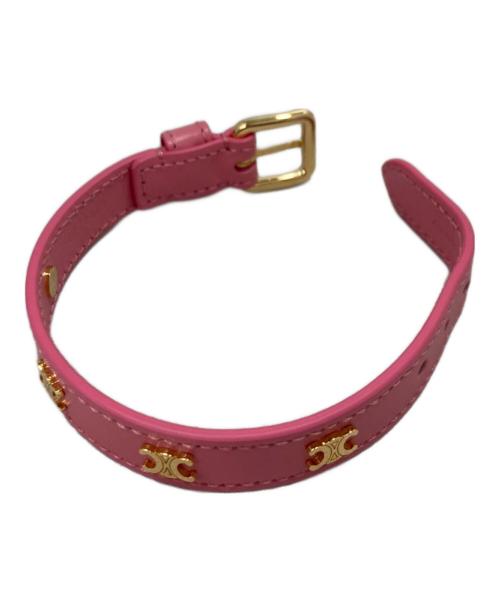 CELINE（セリーヌ）CELINE (セリーヌ) Multi Leather Bracelet ピンクの古着・服飾アイテム
