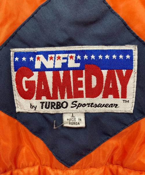 NFL（ナショナル・フットボール・リーグ）NFL (ナショナル・フットボール・リーグ) 中綿ジャケット オレンジネイビー サイズ:Lの古着・服飾アイテム