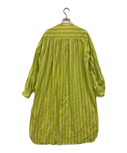 Adam et Rope（アダム エ ロペ）Adam et Rope (アダム エ ロペ) インドコットンシャツワンピース 黄緑 サイズ:Freeの古着・服飾アイテム