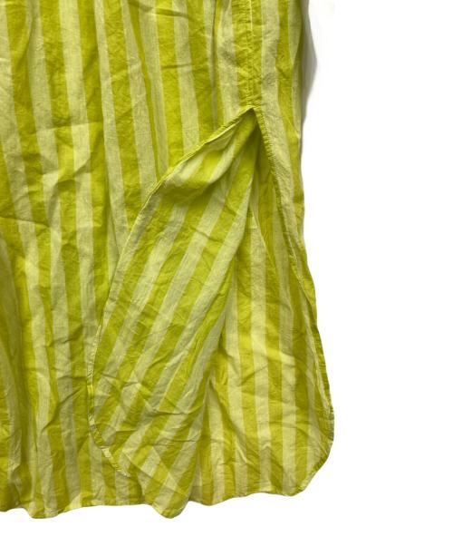 Adam et Rope（アダム エ ロペ）Adam et Rope (アダム エ ロペ) インドコットンシャツワンピース 黄緑 サイズ:Freeの古着・服飾アイテム