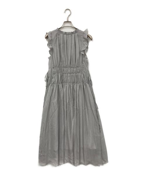 Snidel（スナイデル）Snidel (スナイデル) シフォンギャザーノースリワンピ グレーの古着・服飾アイテム
