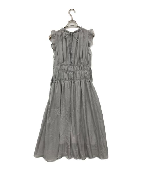 Snidel（スナイデル）Snidel (スナイデル) シフォンギャザーノースリワンピ グレーの古着・服飾アイテム