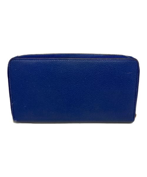CELINE（セリーヌ）CELINE (セリーヌ) ラウンドファスナー財布 ブルーの古着・服飾アイテム