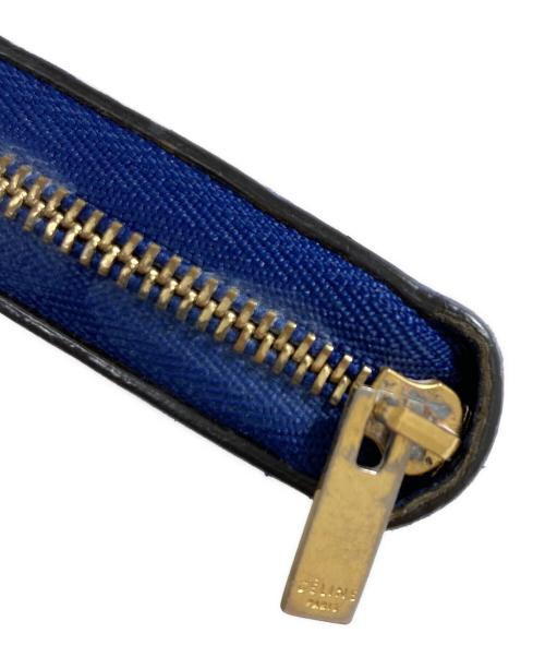 CELINE（セリーヌ）CELINE (セリーヌ) ラウンドファスナー財布 ブルーの古着・服飾アイテム