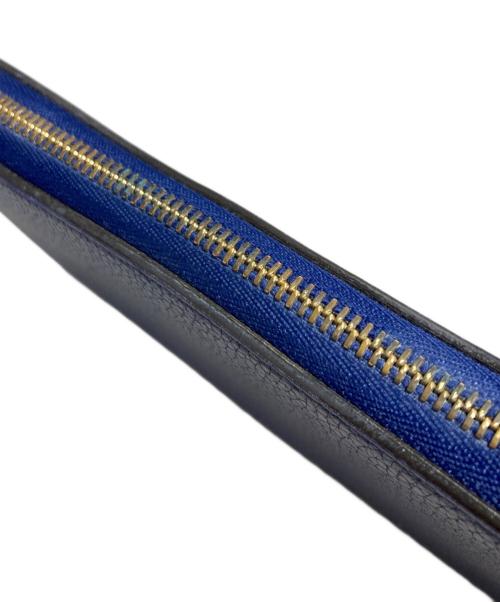 CELINE（セリーヌ）CELINE (セリーヌ) ラウンドファスナー財布 ブルーの古着・服飾アイテム