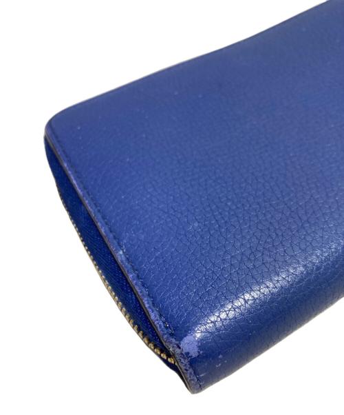 CELINE（セリーヌ）CELINE (セリーヌ) ラウンドファスナー財布 ブルーの古着・服飾アイテム