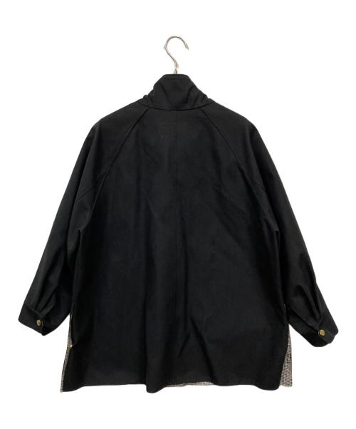 nano・universe（ナノ・ユニバース）nano・universe (ナノ・ユニバース) リバーチェックコンビコート ブラック サイズ:F 未使用品の古着・服飾アイテム