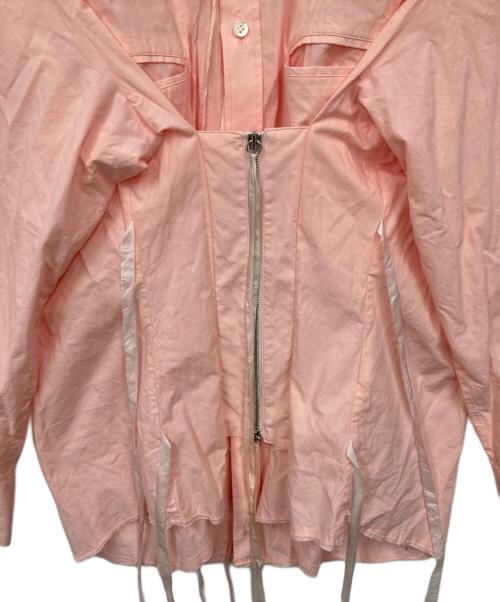 Midorikawa（ミドリカワ）Midorikawa (ミドリカワ) WAIST ZIP SHIRTS ピンク サイズ:FREEの古着・服飾アイテム