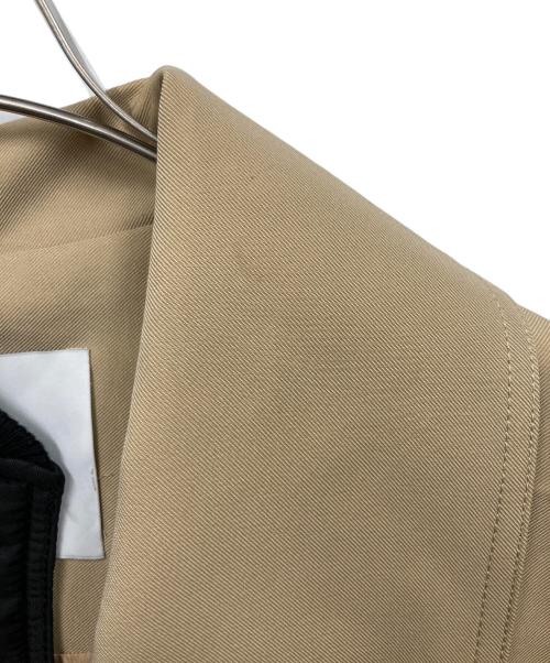 UN3D.（アンスリード）UN3D. (アンスリード) FABRIC MIX CT ファブリックミックスコート ベージュ×ブラック サイズ:38の古着・服飾アイテム