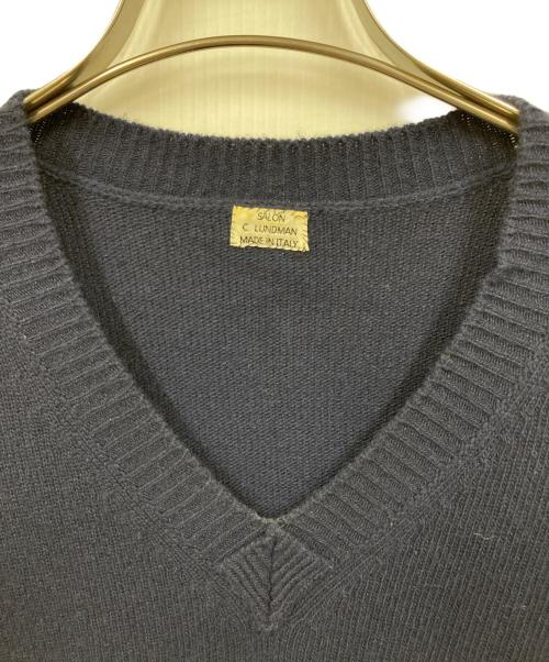 SALON C. LUNDMAN（サロン シー ルンドマン）SALON C. LUNDMAN (サロン シー ルンドマン) Vネックニット ネイビー サイズ:XSの古着・服飾アイテム