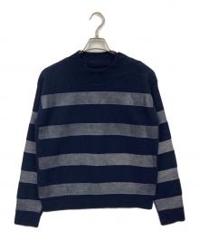 MM6 Maison Margiela（エムエムシックスメゾンマルジェラ）の古着「ボーダーニット」｜ネイビー