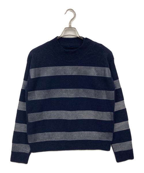 MM6 Maison Margiela（エムエムシックスメゾンマルジェラ）MM6 Maison Margiela (エムエムシックスメゾンマルジェラ) ボーダーニット ネイビー サイズ:XSの古着・服飾アイテム