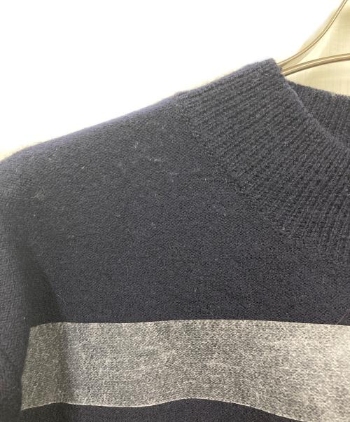 MM6 Maison Margiela（エムエムシックスメゾンマルジェラ）MM6 Maison Margiela (エムエムシックスメゾンマルジェラ) ボーダーニット ネイビー サイズ:XSの古着・服飾アイテム