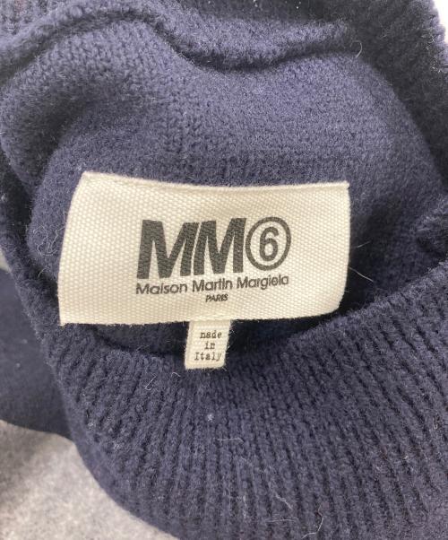 MM6 Maison Margiela（エムエムシックスメゾンマルジェラ）MM6 Maison Margiela (エムエムシックスメゾンマルジェラ) ボーダーニット ネイビー サイズ:XSの古着・服飾アイテム