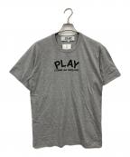 PLAY COMME des GARCONSプレイコムデギャルソン）の古着「ハート プリント Tシャツ」｜グレー
