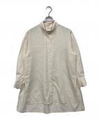 CABANキャバン）の古着「ウールツイル ハイネックロングシャツ」｜ベージュ