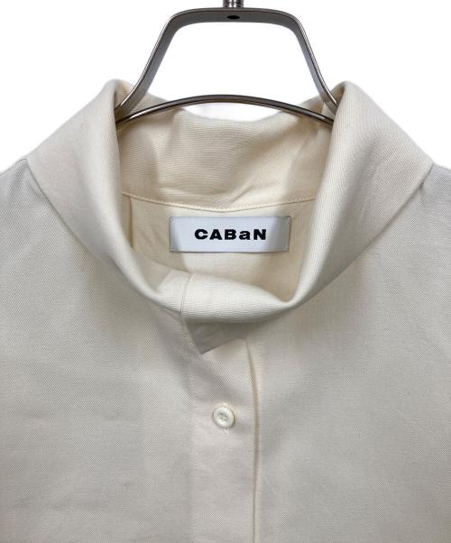 CABAN（キャバン）CABaN (キャバン) ウールツイル ハイネックロングシャツ ベージュ サイズ:Sの古着・服飾アイテム