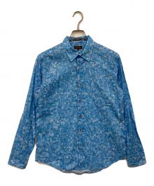 PAUL SMITH（ポールスミス）の古着「総柄シャツ」｜スカイブルー