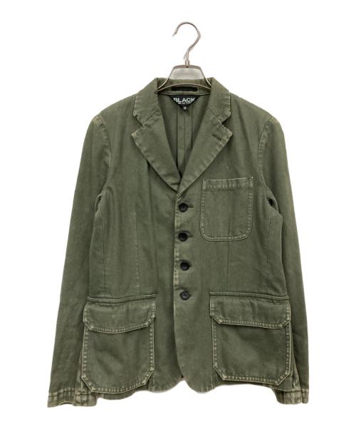 BLACK COMME des GARCONS（ブラックコムデギャルソン）BLACK COMME des GARCONS (ブラックコムデギャルソン) USED加工テーラードジャケット グリーン サイズ:Sの古着・服飾アイテム