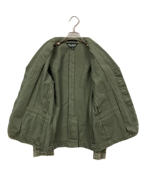 BLACK COMME des GARCONS（ブラックコムデギャルソン）BLACK COMME des GARCONS (ブラックコムデギャルソン) USED加工テーラードジャケット グリーン サイズ:Sの古着・服飾アイテム