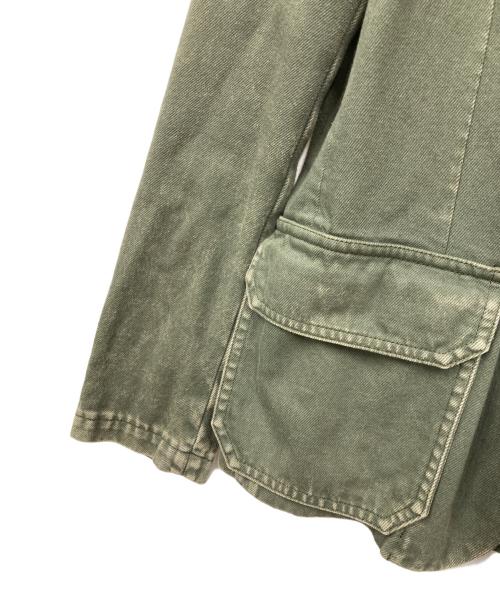 BLACK COMME des GARCONS（ブラックコムデギャルソン）BLACK COMME des GARCONS (ブラックコムデギャルソン) USED加工テーラードジャケット グリーン サイズ:Sの古着・服飾アイテム