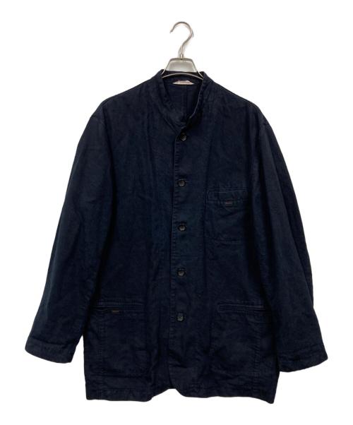 PAPAS（パパス）PAPAS (パパス) リネンジャケット ネイビー サイズ:Mの古着・服飾アイテム
